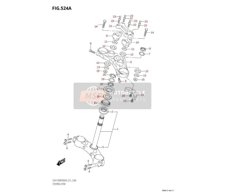 5132846H00, Bout Kroonplaat, Suzuki, 2