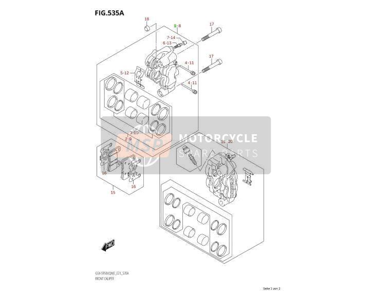 5931017KD0, Caliper Assy,Front Lh(W/o, Suzuki, 1