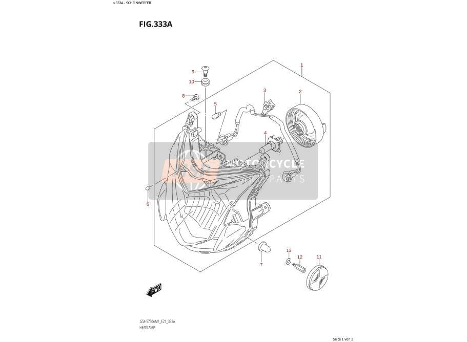 0947112216, Bulb (12V35W), Suzuki, 1