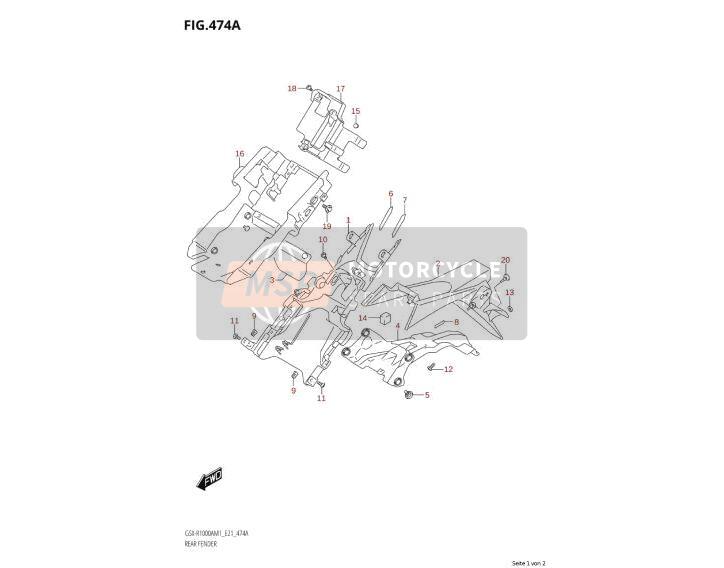 0914805038, Nut (M5), Suzuki, 1