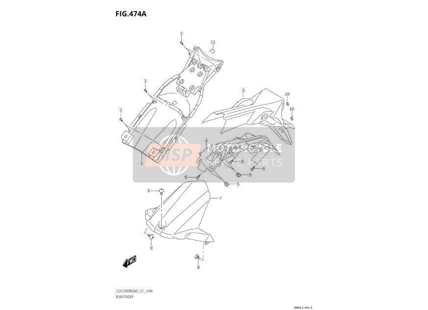 4454310G00, Cushion,Fuel Tank No., Suzuki, 2