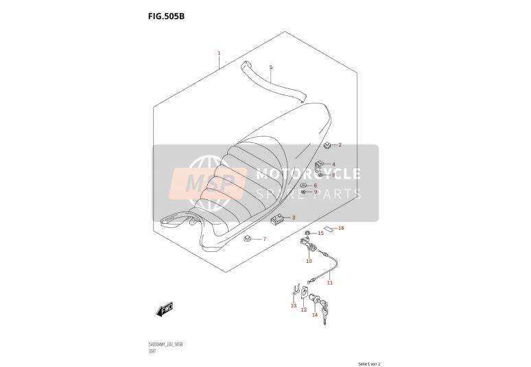4538018K51T65, .Band,Seat Grip(Black), Suzuki, 0