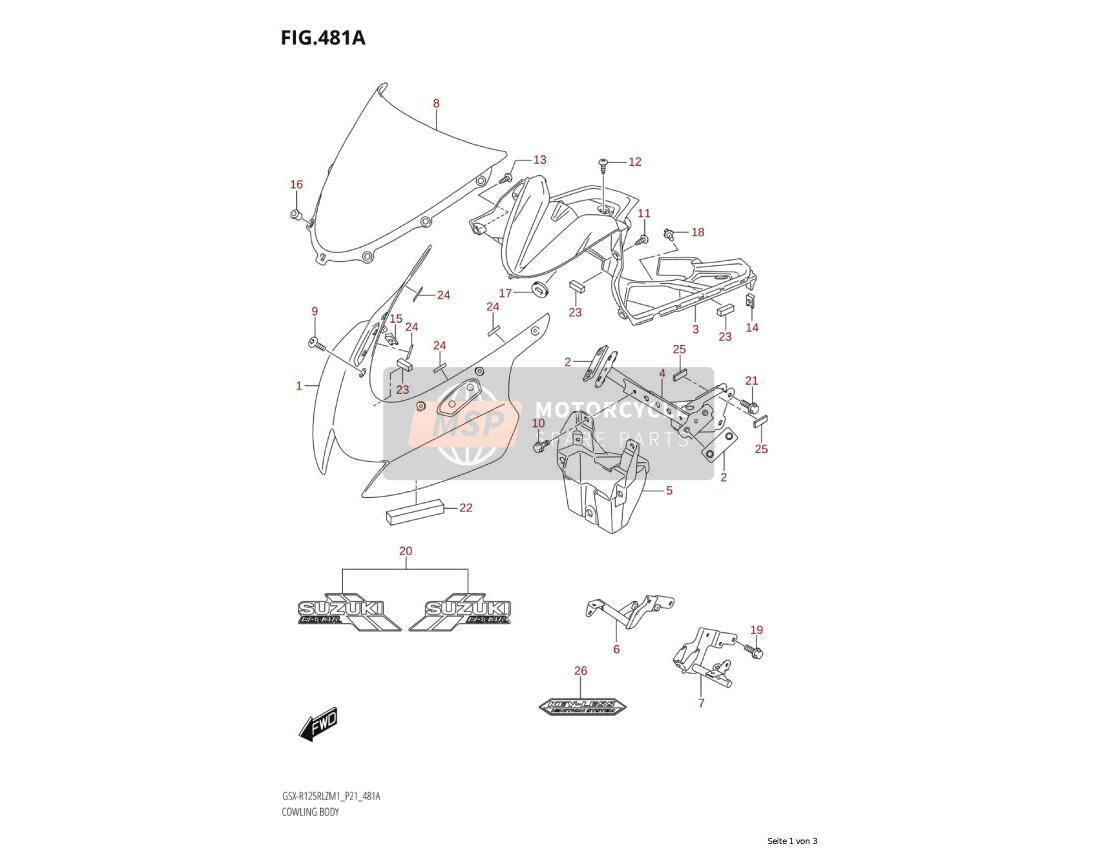 9441123K00YSF, Carenage, Suzuki, 2