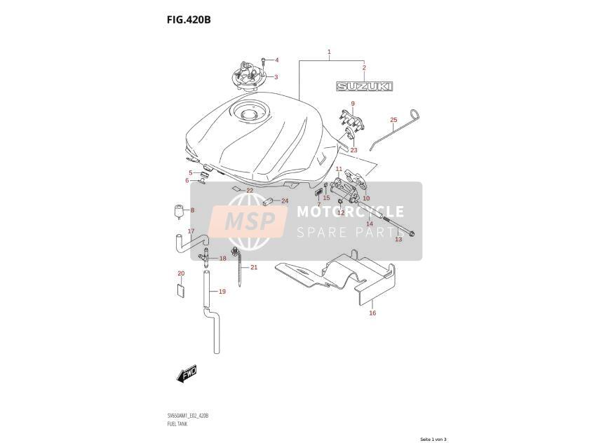 4457016G00, Soporte Trasero Deposito, Suzuki, 2