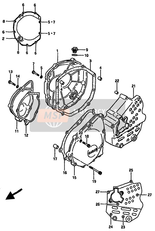 1135127A01, Cover,Starter Gear, Suzuki, 0