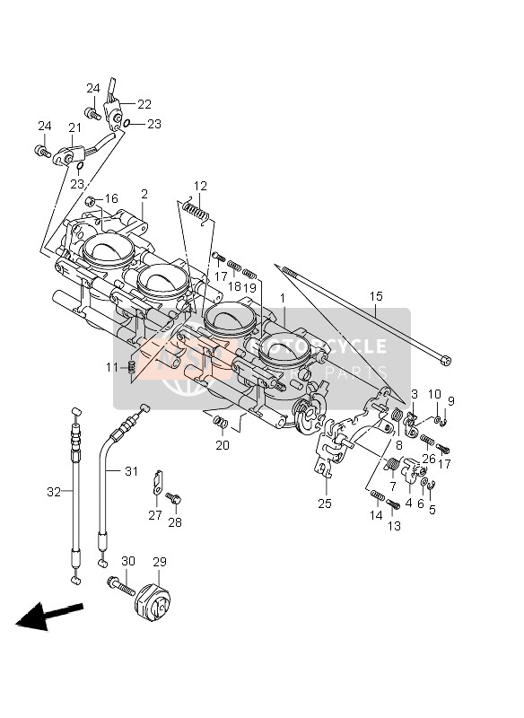 Suzuki GSX-R1000 2001 Throttle Body for a 2001 Suzuki GSX-R1000