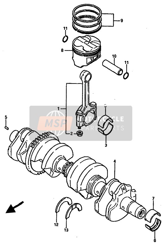 1211127A13, Piston, Suzuki, 2