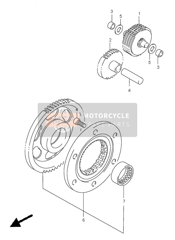 1261212D01, Tandwiel, Suzuki, 4