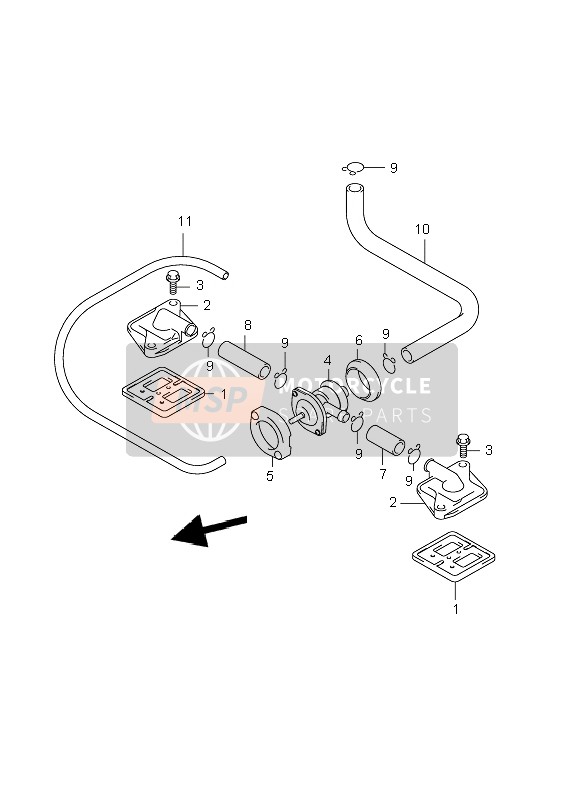 1845035F00, Valve Assy, 2ND Air Reed, Suzuki, 0