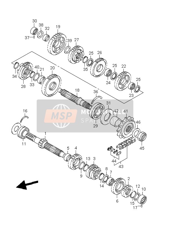 2434140F00, Gear, 4TH Driven (NT:29), Suzuki, 0