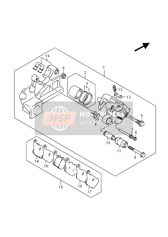 6910006830, Remblokset Incl. Plaatjes, Suzuki, 0