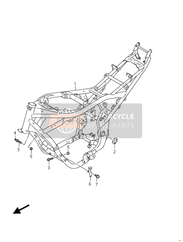 Suzuki GSF650(S)(A)(SA) BANDIT 2011 Cadre (GSF650) pour un 2011 Suzuki GSF650(S)(A)(SA) BANDIT