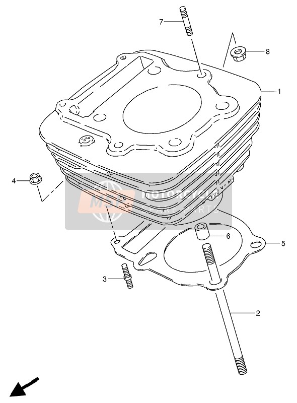 1124138301, Joint De Cylindre, Suzuki, 1