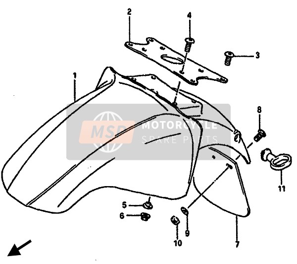 5311427A00, Brace,Front Fender, Suzuki, 0