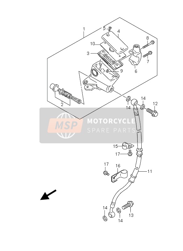 5960045C10, Cylinder Assy, Front   Master, Suzuki, 1