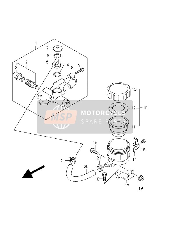 5973132C00, Hose, Front Reservoir Tank, Suzuki, 1