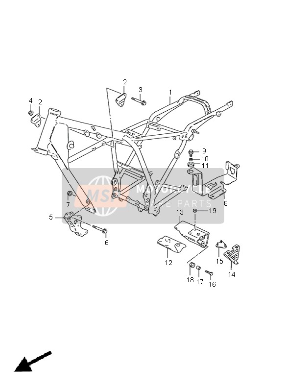 Suzuki GN125E 1999 Frame for a 1999 Suzuki GN125E