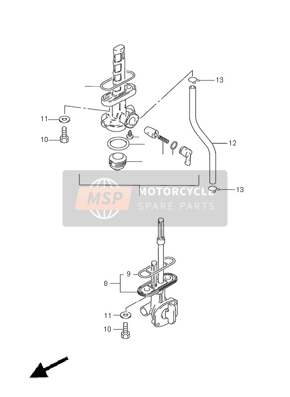 Suzuki GN125E 1999 Robinet de carburant pour un 1999 Suzuki GN125E