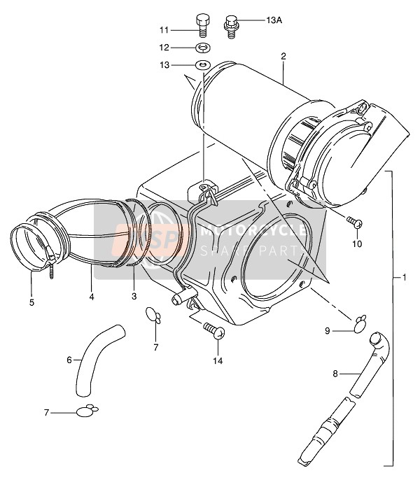 Suzuki GN250 1985 Air Cleaner for a 1985 Suzuki GN250