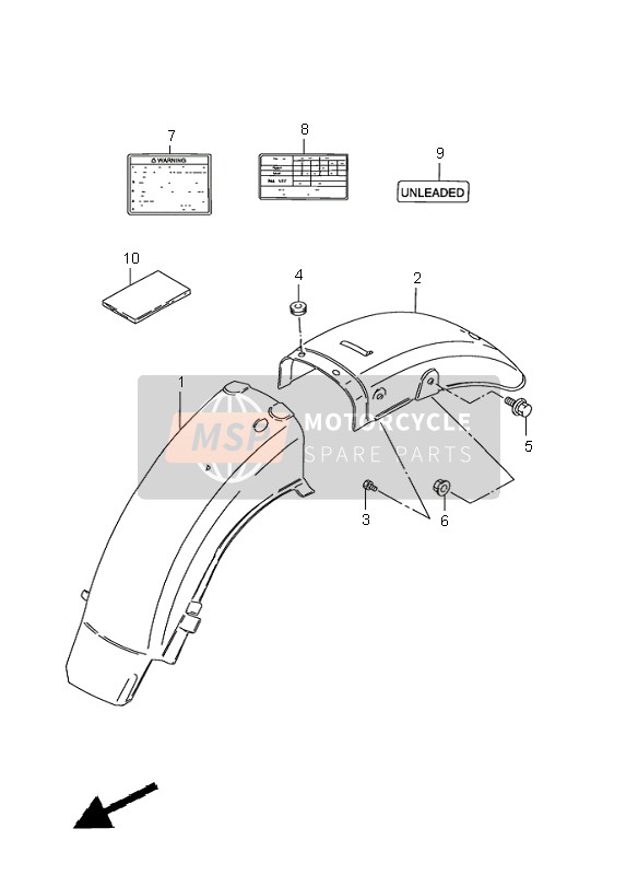 6311038323, Fender, Rear, Suzuki, 0