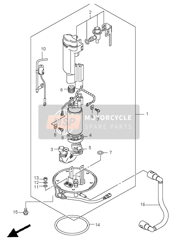 Suzuki GSX-R1000 2003 Pompa di benzina per un 2003 Suzuki GSX-R1000