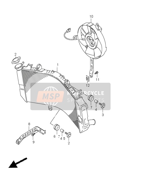 1775035F01, Bracket, Radiator Lower, Suzuki, 4