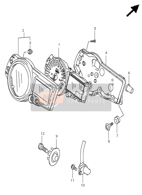 3415018G00, Case, Speedometer Upper, Suzuki, 0