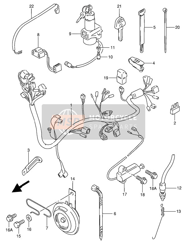 Suzuki GN250 1985 Faisceau de câblage pour un 1985 Suzuki GN250