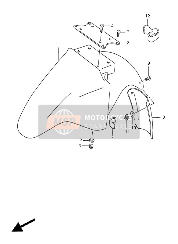 5311101D13NE2, Voorspatbord, Suzuki, 0