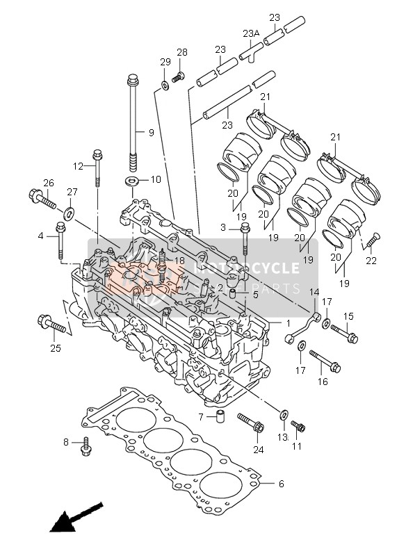 1110034840, Head Set, Cylinder, Suzuki, 0