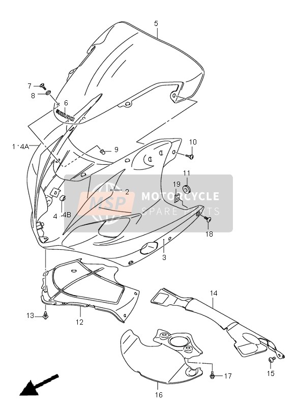 9441018G20019, Cowling Comp, Body GSX-R1000/, Suzuki, 0