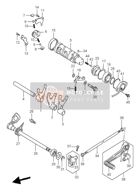 2523106B00, Fork, Gear Shift No.3, Suzuki, 0