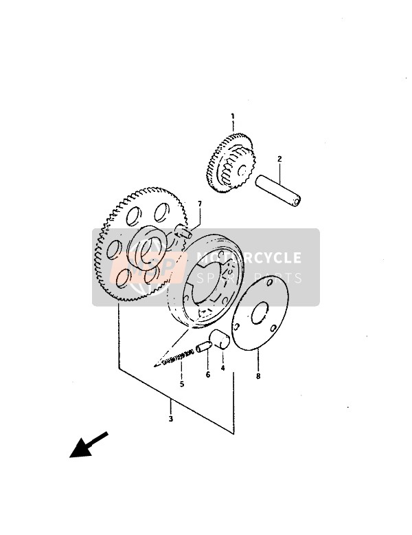 Suzuki GS450S 1985 Starter Clutch for a 1985 Suzuki GS450S