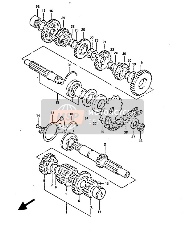 2422144001, Gear, 2ND Drive (NT:18), Suzuki, 1