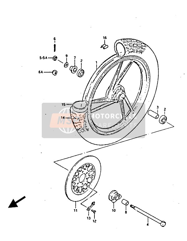 547113300V, Axle,Front, Suzuki, 0