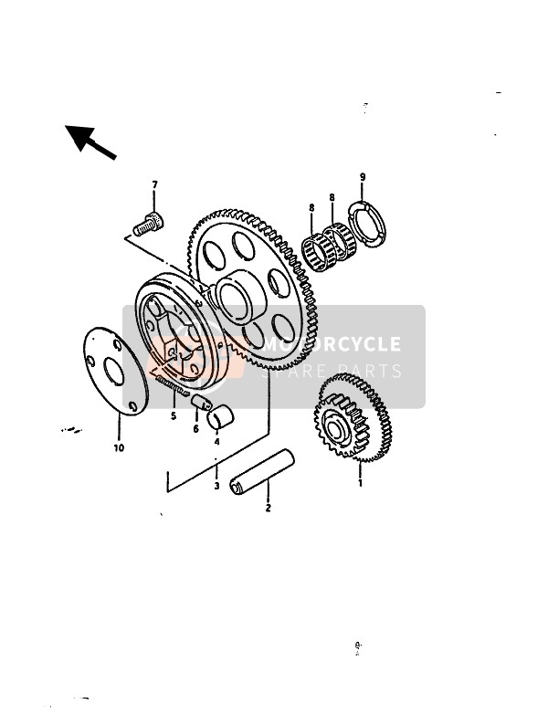 1264945000, Scheibe Anlasser, Suzuki, 1