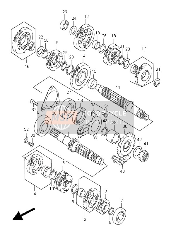 2425102811, Gear Set, 5TH Drive (NT:23), Suzuki, 0