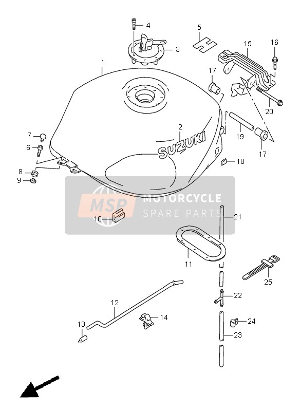 4420033871, Cap Set, Tank, Suzuki, 1