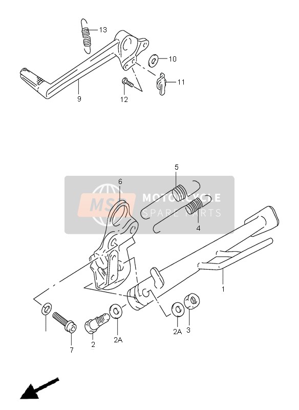 4233002F00, Bracket, Prop Stand, Suzuki, 0