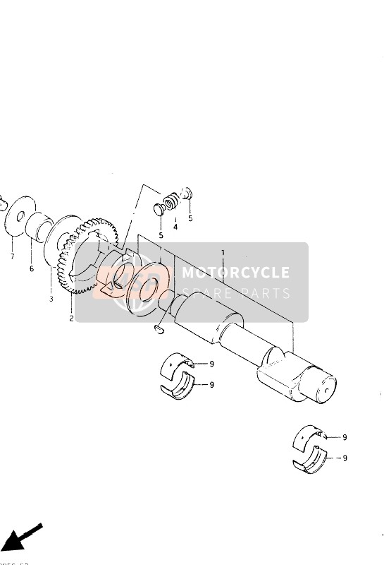 Suzuki GSX400(E)(S) 1985 Balancier pour un 1985 Suzuki GSX400(E)(S)