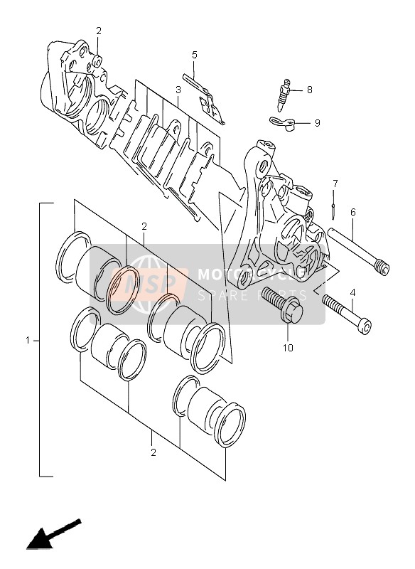 5910017E10, Caliper Assy, Front Rh, Suzuki, 0