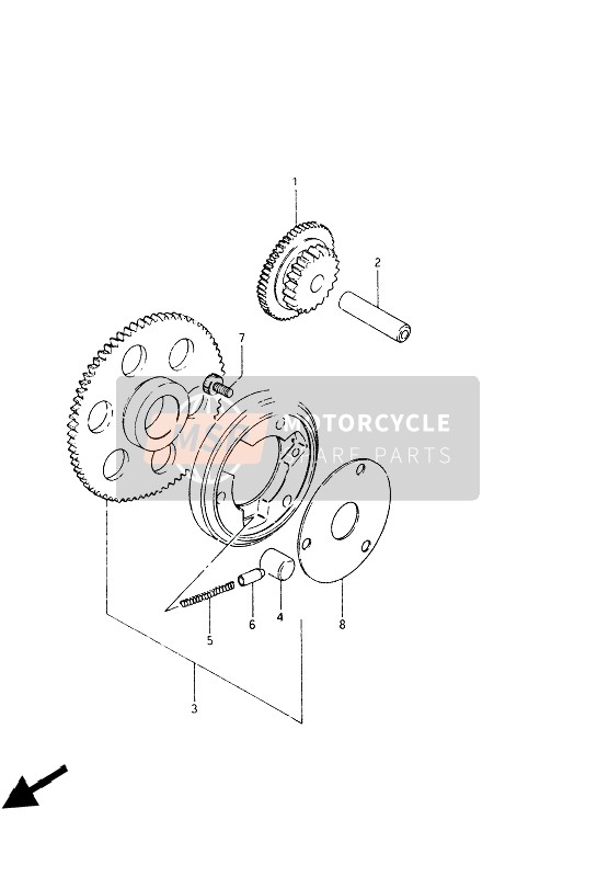 Suzuki GSX400(E)(S) 1985 Starter Clutch for a 1985 Suzuki GSX400(E)(S)