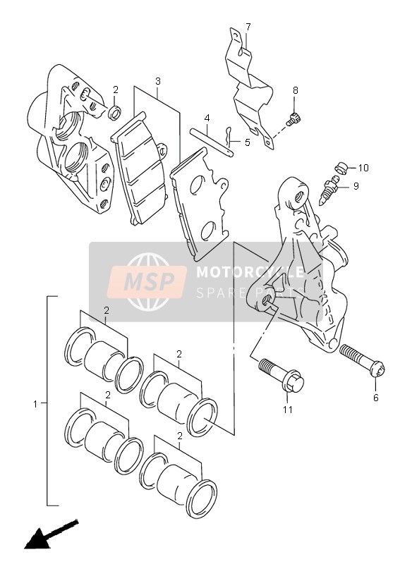 Suzuki TL1000S 1999 BREMSSATTEL VORNE für ein 1999 Suzuki TL1000S