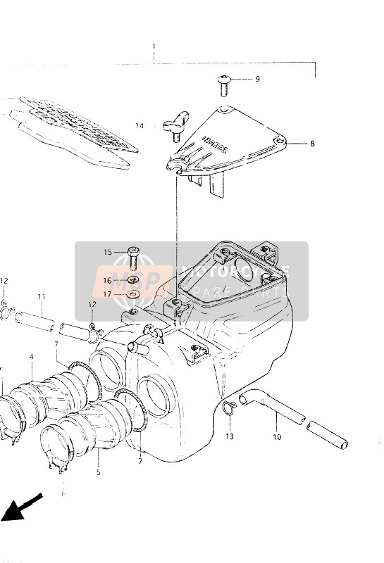 Suzuki GSX400(E)(S) 1985 Purificateur d'air pour un 1985 Suzuki GSX400(E)(S)