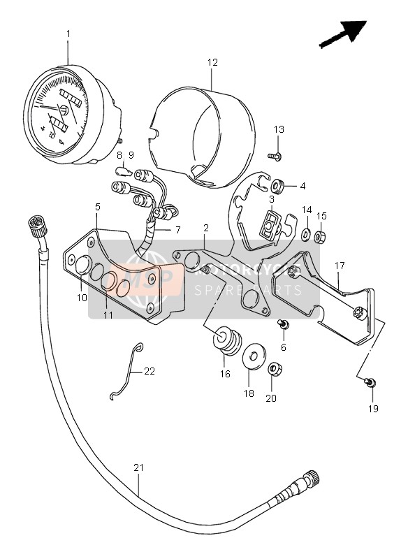 3493848E10, Guide, Speedometer   Cable, Suzuki, 0