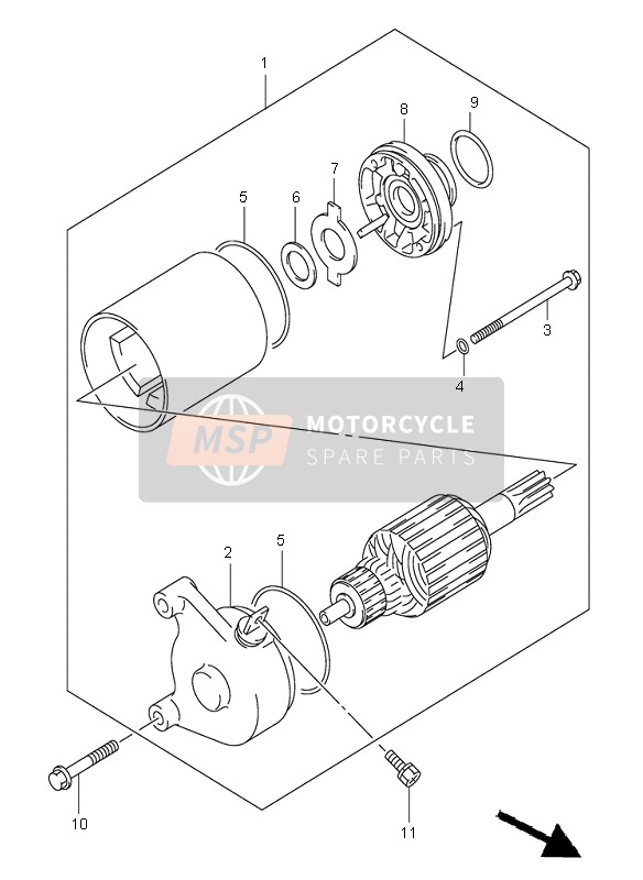 3115008F00, Anlassergehaeuse, Suzuki, 2