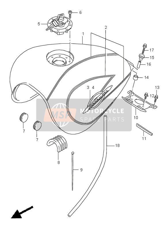 4410048E80E9N, Tank Assy, Fuel, Suzuki, 0