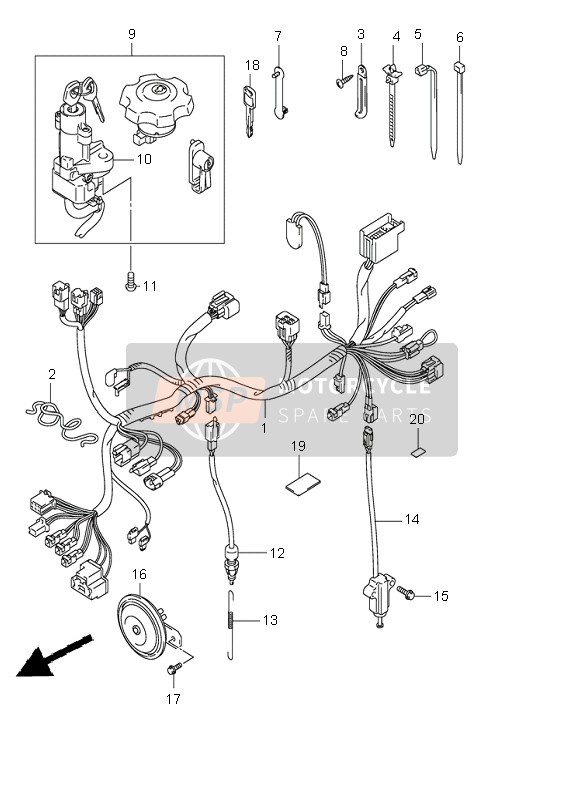 Suzuki RV125 VANVAN 2003 Wiring Harness for a 2003 Suzuki RV125 VANVAN