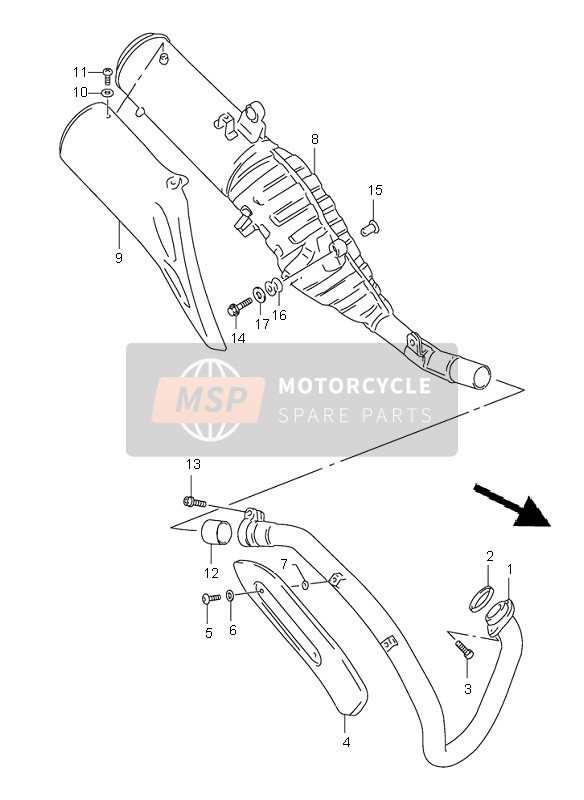 Suzuki XF650 FREEWIND 1999 Silencieux pour un 1999 Suzuki XF650 FREEWIND