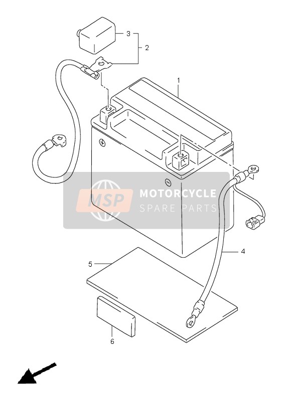 Suzuki XF650 FREEWIND 1999 Batterie pour un 1999 Suzuki XF650 FREEWIND